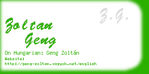 zoltan geng business card