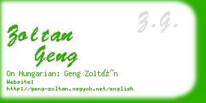 zoltan geng business card